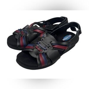 Women’s Dr. Max Woven Slip Back Slip-On Leather Sandals: 8 Wide